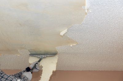 Ceiling Scraping in Progress