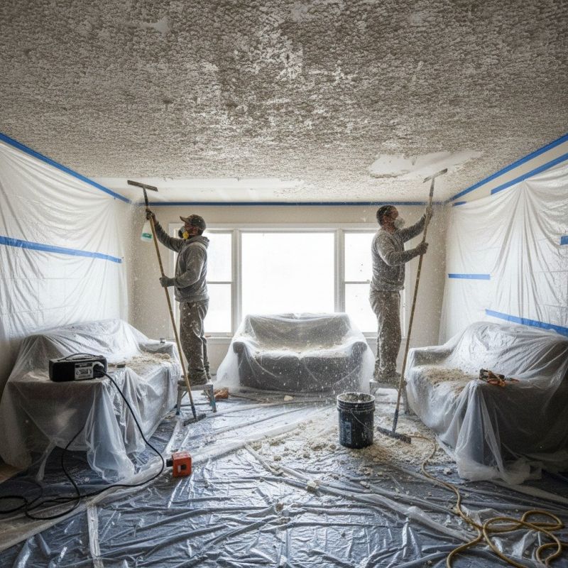 Knockdown Ceiling Removal in Longmont, CO